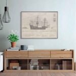 cuadro del galeón San Martín en madera