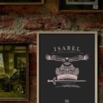 Lámina Isabel por Legado Hispánico, negro con marco