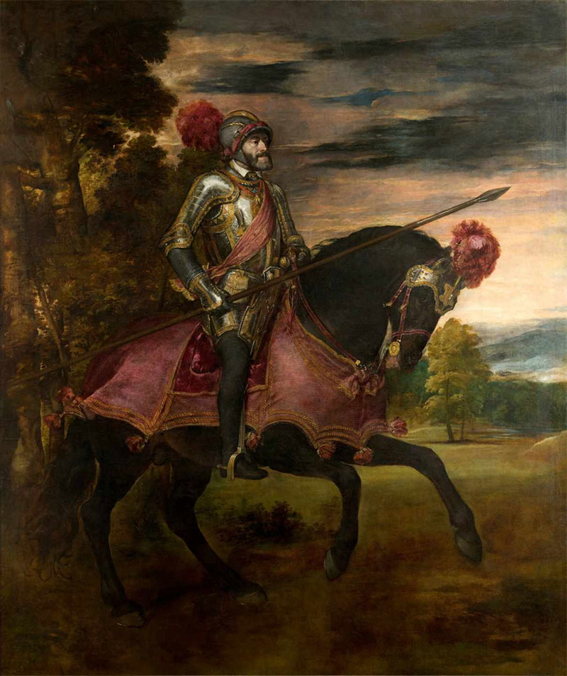 Retrato ecuestre de Carlos V en la Batalla de Mühlberg.