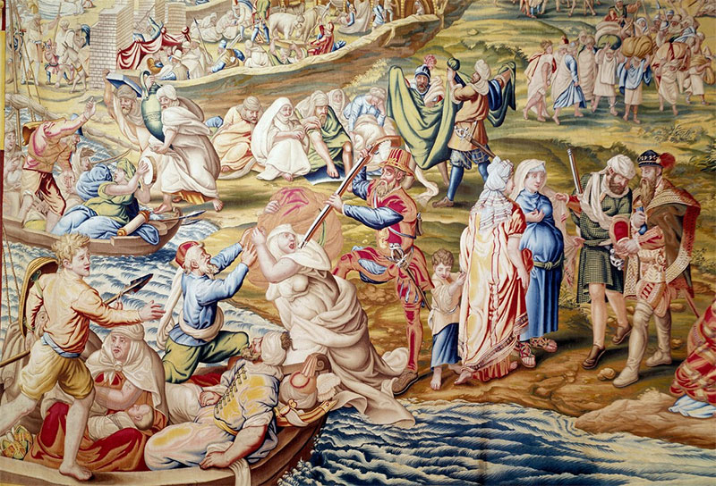 Detalle del tapiz de Carlos V en la toma de Túnez.